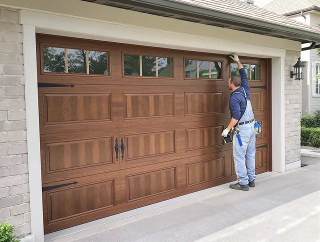 Custom garage door showcase by Tamiami Garage Door Repair in Tamiami