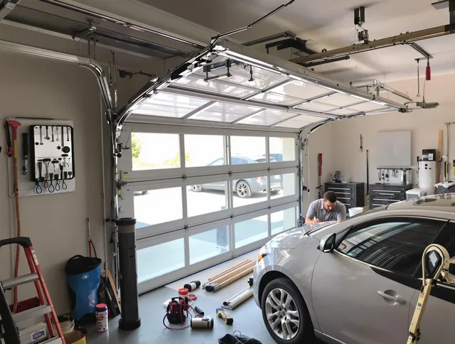 Garage door noise reduction service by Tamiami Garage Door Repair in Tamiami