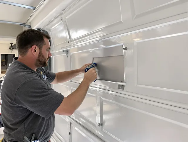 Garage door panel repair by Tamiami Garage Door Repair in Tamiami